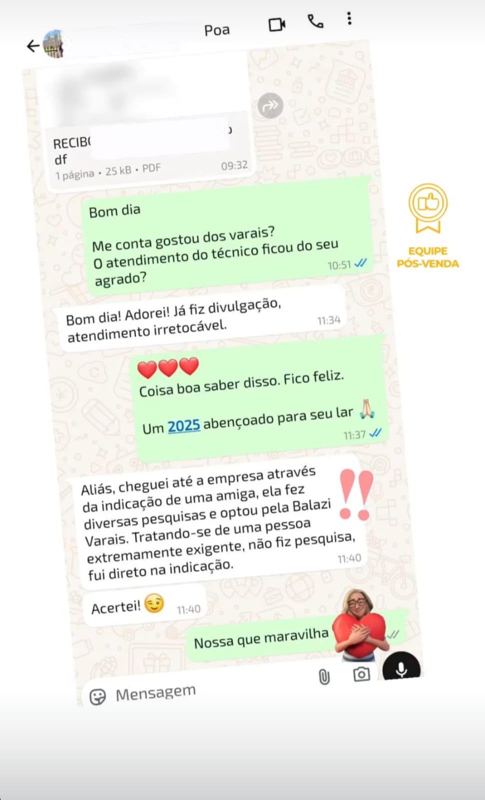 Depoimento de cliente Balazi Varais